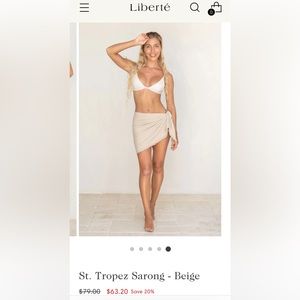 St. Tropez Sarong - Beige